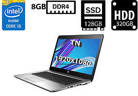 Ультрабук HP EliteBook 840 G3/14”TN(1920x1080)/Intel Core i5-6300U 2.40GHz/8GB DDR4/SSD 128GB+HDD 320GB/Intel HD