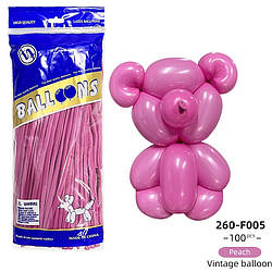 Повітряні латексні кулі ШДМ peach 100 шт.