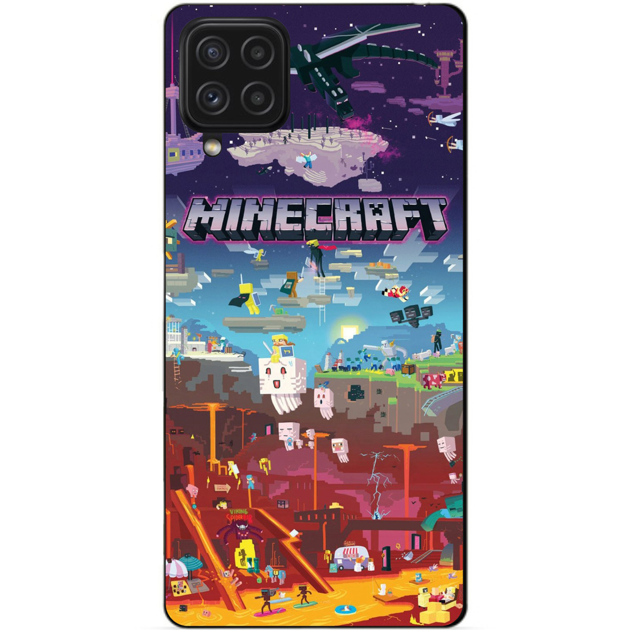 Силіконовий чохол бампер для Samsung A22 гра Minecraft Майнкрафт