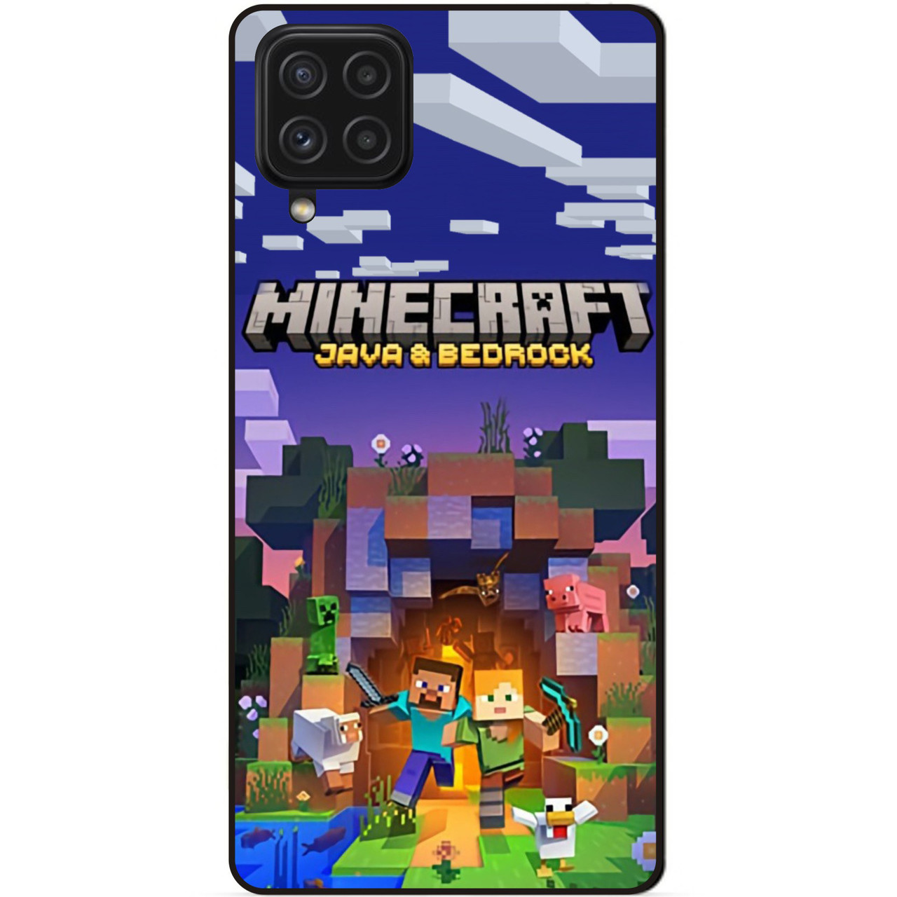 Силіконовий чохол бампер для Samsung A22 з картинкою Майнкрафт Minecraft