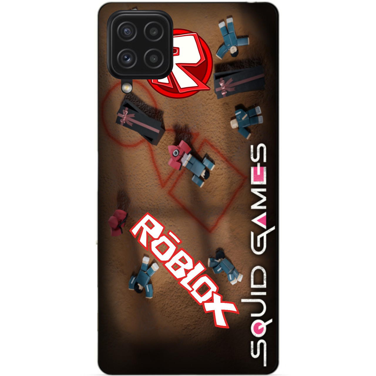 Силіконовий чохол бампер для Samsung A22 з малюнком Roblox Гра в кальмара Роблокс