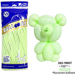 Повітряні латексні кулі ШДМ green 100 шт.