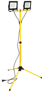 Прожектор LED СДО 06-2х30Ш штатив 6500К IP65 чорний IEK