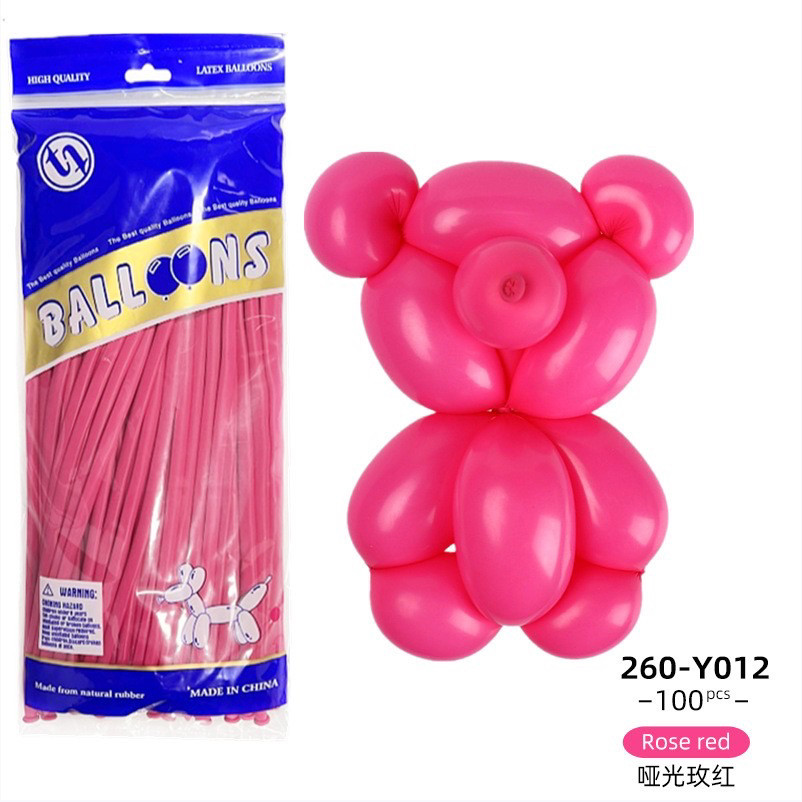 Повітряні латексні кулі ШДМ rose red 100 шт.