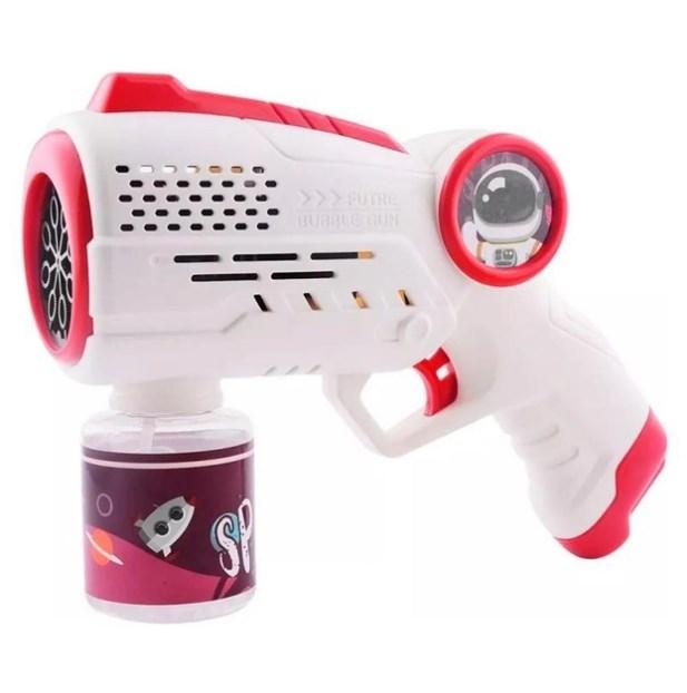 Пістолет генератор для мильних бульбашок на батарейках Bubble Gun, іграшка для пускання мильних бульбашок - подарункова упаковка