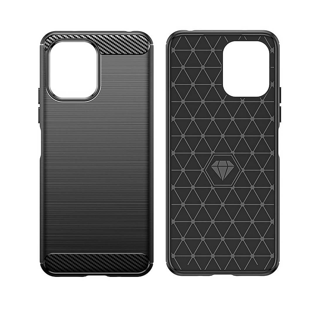 Протиударний TPU чохол Rugged Carbon для Xiaomi Redmi 12 4G/5G | Mofan | чорний