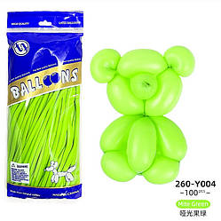 Повітряні латексні кулі ШДМ mite green 100 шт.