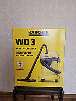 Профессиональный пылесос Karcher WD 3 для сухой и влажной уборки