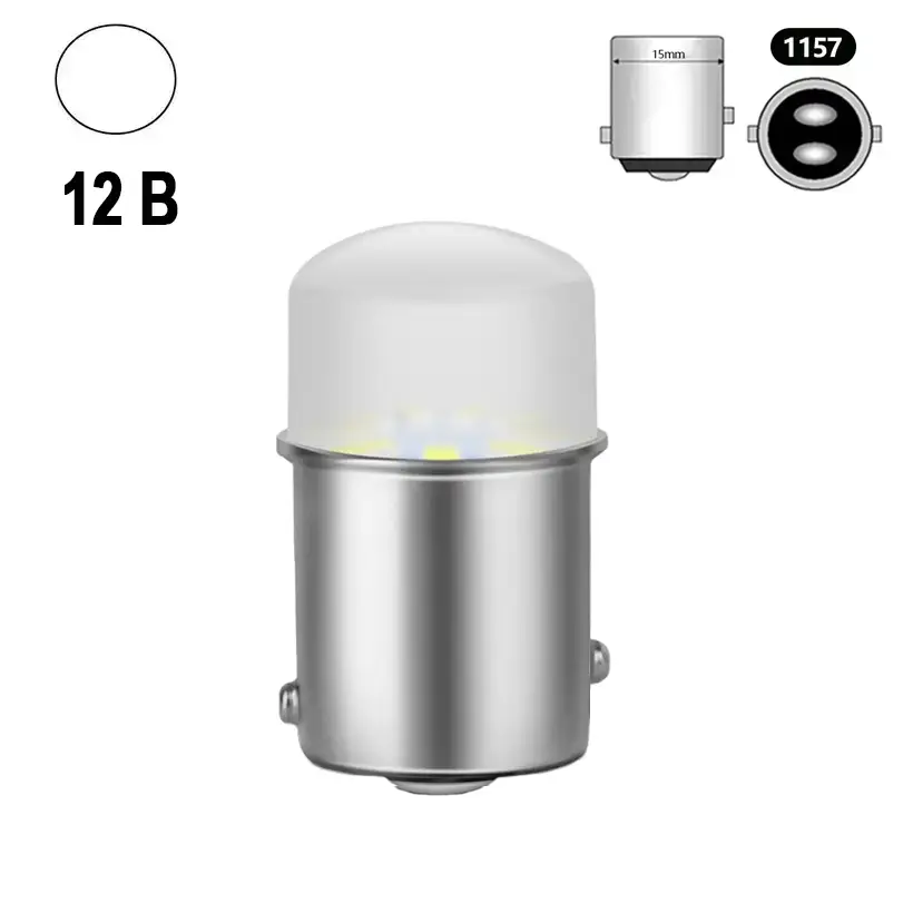 Автолампа P21/5W/1157, цоколь BA15d, 9 smd, белый, 12 В, 3 Вт