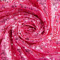 Тканина сітка з паєтками т/рожевий 04-18960*008