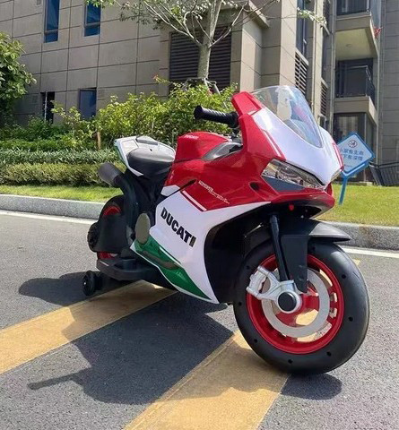 Електричний дитячий мотоцикл M 5009E-1-3 у стилі Ducati червоно-білий