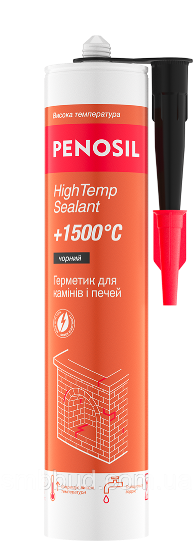 Герметик жаростійкий PENOSIL Premium +1500 °C Sealant чорний 310 мл