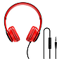 Навушники Borofone провідні з мікрофоном BO5 Star sound для комп'ютера та телефону Red, фото 3