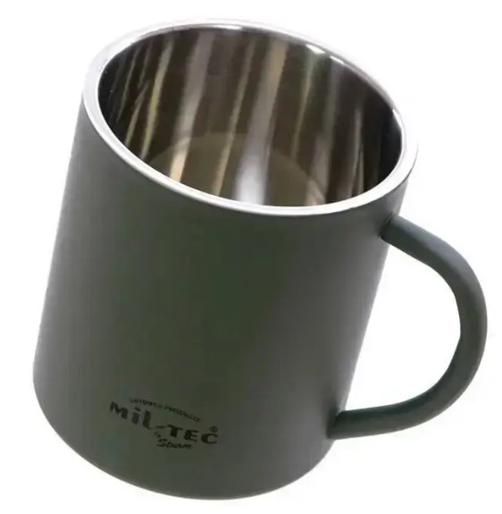 Термокружка армійська Mil-Tec з подвійними стінками 300ml. Olive 14603000