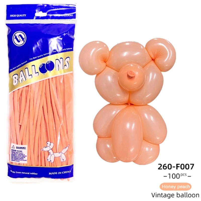 Повітряні латексні кулі ШДМ honey peach 100 шт.