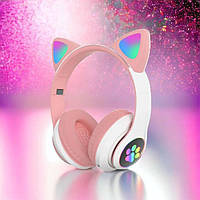 Навушники з вухами кота Cat VZV 23M, Навушники для дітей бездротові, Bluetooth навушники з TK-967 котячими вушками