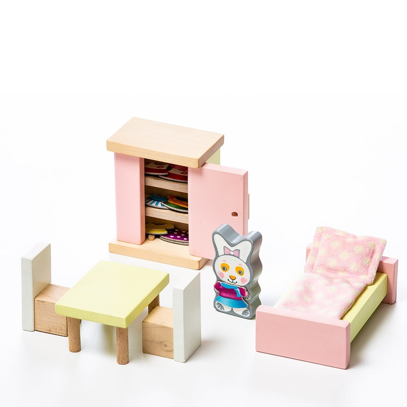 Набір іграшкових меблів з дерева для ляльок Cubika "Меблі 2" 12640