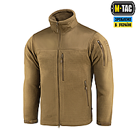 M-TAC КУРТКА ALPHA MICROFLEECE GEN.II COYOTE BROWN, військова флісова кофта койот, фліска для ВСУ