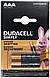 Батарейка Duracell LR03 AAA лужна, відривний блістер 2‑шт, фото 2