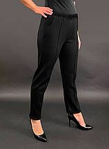 Штани жіночі трикотажні чорного кольору розміри від 50 до 56