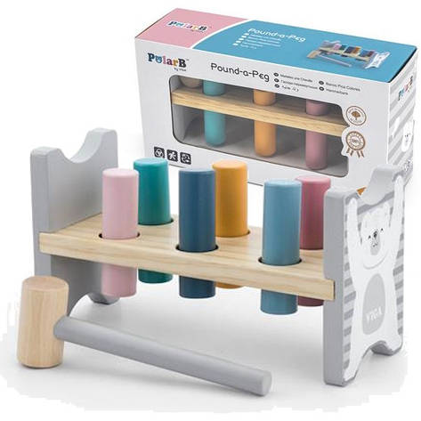 Стукачка Viga Toys PolarB Гвоздики (цвяхи) (44009) (розвиваюча іграшка), фото 1