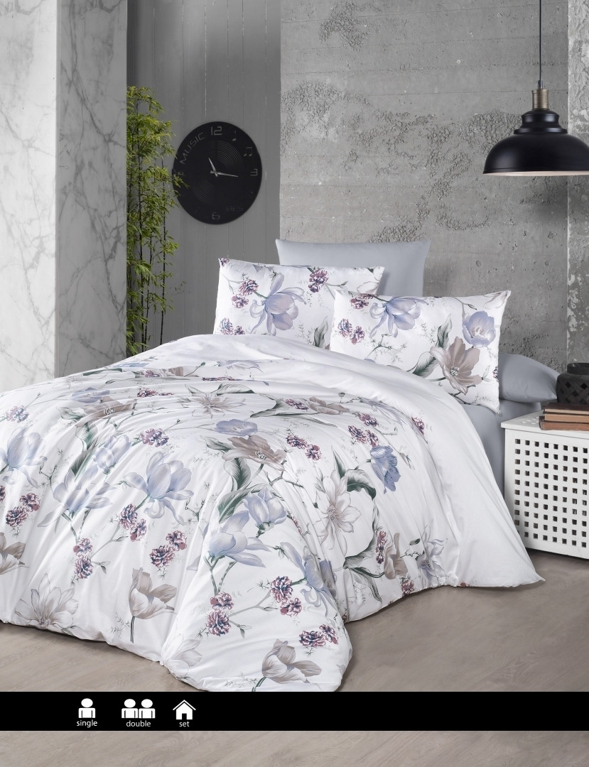 Постільна білизна First Choice Ranforce Layla Mink Полуторний, фото 1