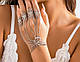 СЛЕЙВ / Браслет із кільцями на ланцюжку Прикраса для кисті руки, фото 2