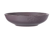 Набор круглых суповых тарелок 6шт Ardesto Lucca Grey brown 20 см коричневого цвета из каменной керамики