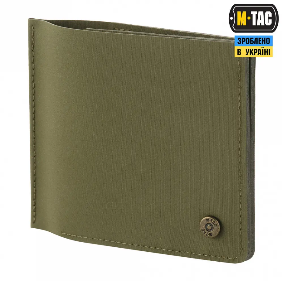 Чоловічий гаманець М-Tac Зелений, портмоне на кнопці для грошей, чоловічий гаманець, портмоне на кнопці