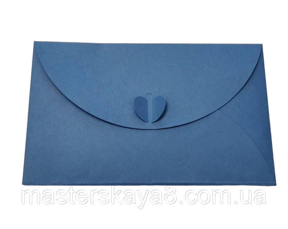 Конверт подарунковий паперовий (відео) для грошей 17,5*10,5 см, колір блакитний
