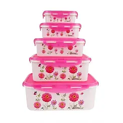 Набір пластикових харчових судочків 5 штук UNIQUE UN-1514 Mx