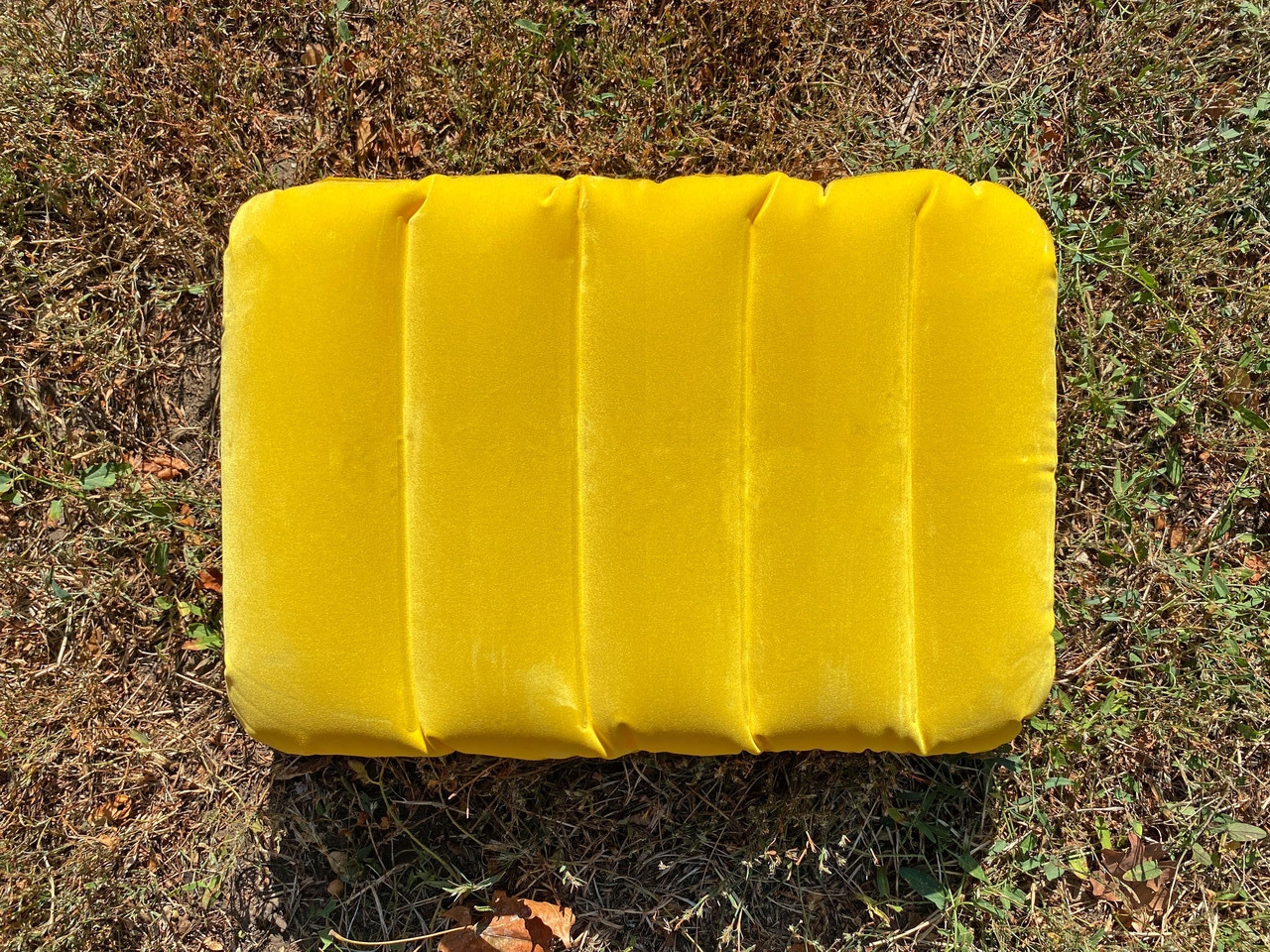 Надувна туристична похідна подушка для голови та шиї Компактна надувна подушка жовтий