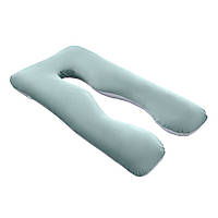 Наволочка на П-подушку для беременных и отдыха 75х140 см м'ята/білий 8-35126*002