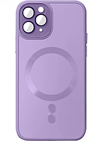Чохол TPU+Glass Sapphire Midnight with MagSafe для Apple iPhone 11 (Бузковий / Lilac)