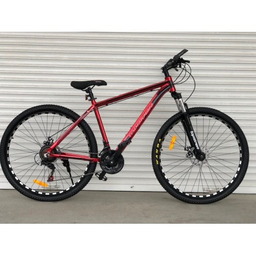 Велосипед гірський алюмінієвий Toprider 680 29" рама 19 обладнання Shimano Червоний