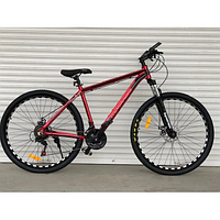 Велосипед горный алюминиевый Toprider 680 29" рама 19 оборудование Shimano Красный