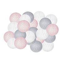 Гирлянда на батарейках Cotton Balls Springos CL0061, 6 м 30 LED, Warm White, Toyman