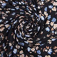 Тканина трикотаж Мадіна 200гр/м2 квітка блакитна 04-20568*002