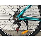 Велосипед гірський алюмінієвий Toprider 680 29" рама 19 обладнання Shimano Синій, фото 5
