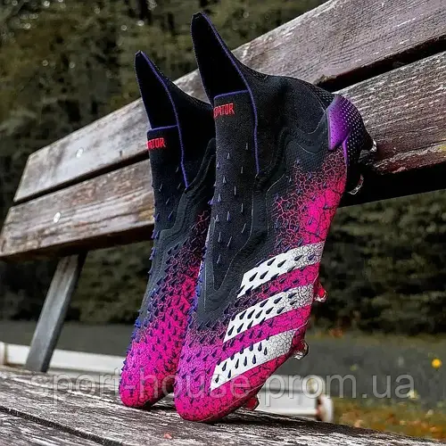 Бутсы Adidas Predator Freak + FG адидас предатор фрик розовые ...