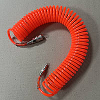 Шланг спіральний зі швидкорознімним з'єднанням 10 м INTERTOOL PT-1704