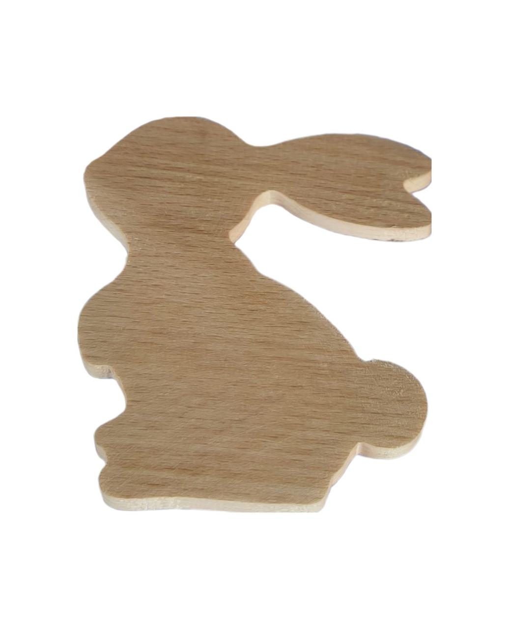 Великодній дерев'яний магніт "Зайченя великоднє" 8*7 см.| заготівля для декупажу| під декорування |для розпису