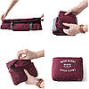 Дорожня сумка складана водонепроникна Wind Blows Burgundy, фото 10