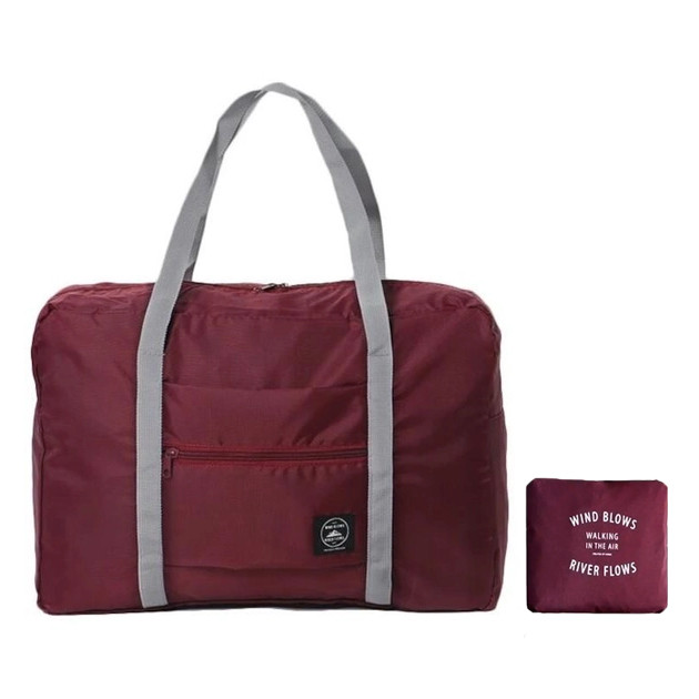 Дорожня сумка складана водонепроникна Wind Blows Burgundy, фото 1