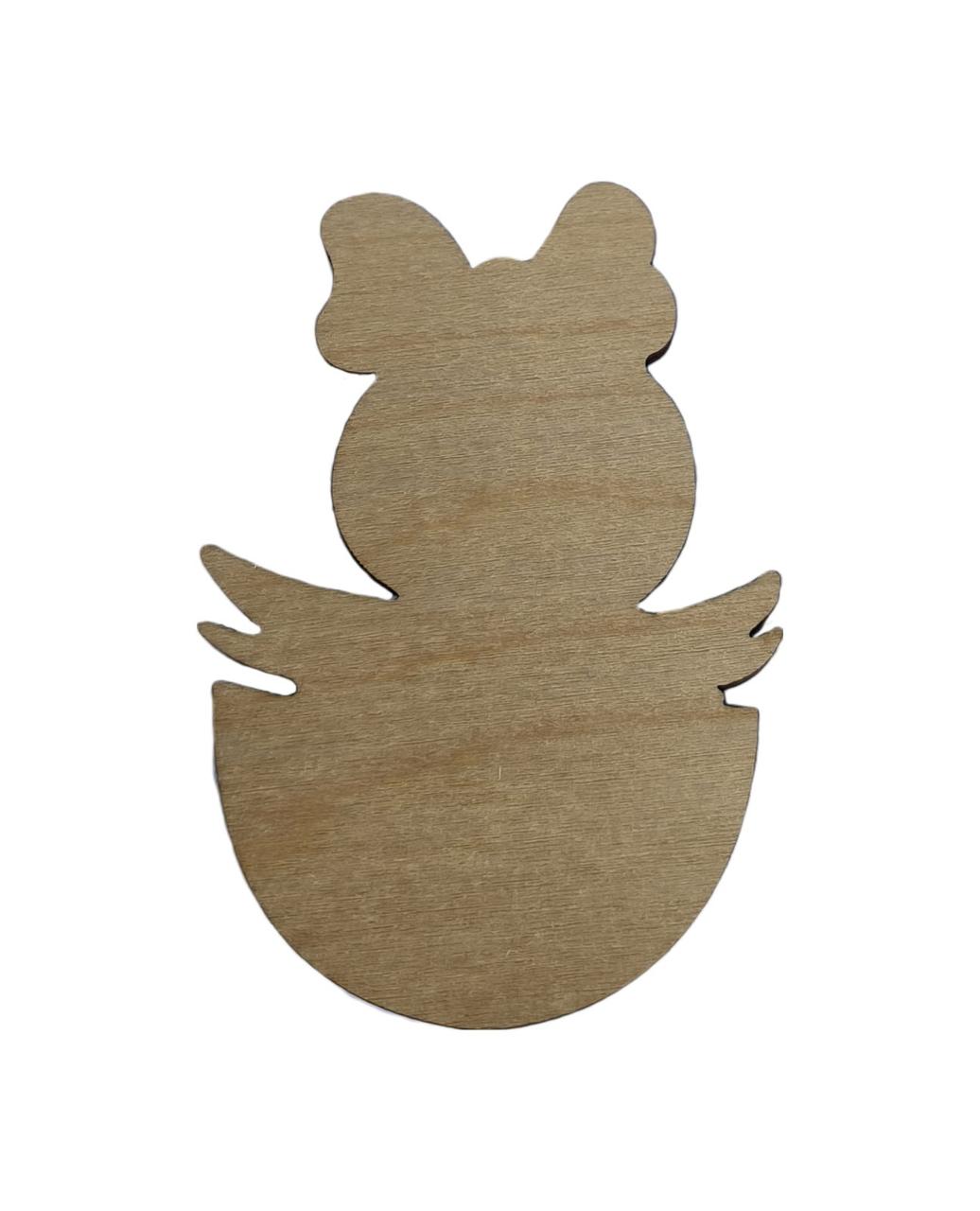 Великодній дерев'яний магніт "Ципля з бантом" 9*6 см.| заготівля для декупажу| під декорування |для розпису