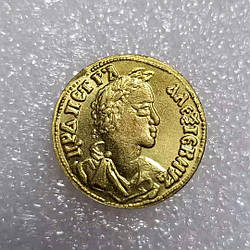 Сувенір монета Червонець 1701 року Петро I вінок без стрічок