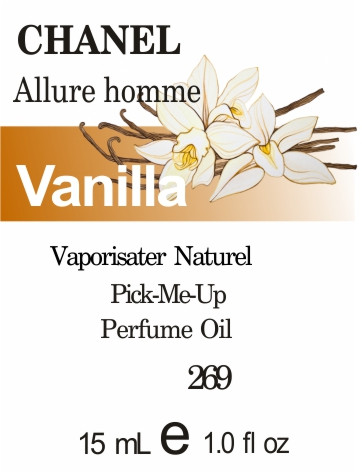 Парфумерна олія (269) версія аромату Шанель Allure homme 15 мл композит у ролоні - фото 1 - id-p376571054