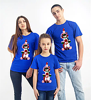 Семейная одежда для фотосессии с принтом Снеговики, магазин одежды - футболки family look