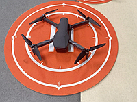 Водонепроницаемая посадочная площадка для дронов 40*40 см. складная конструкция с чехлом, Оранжевый