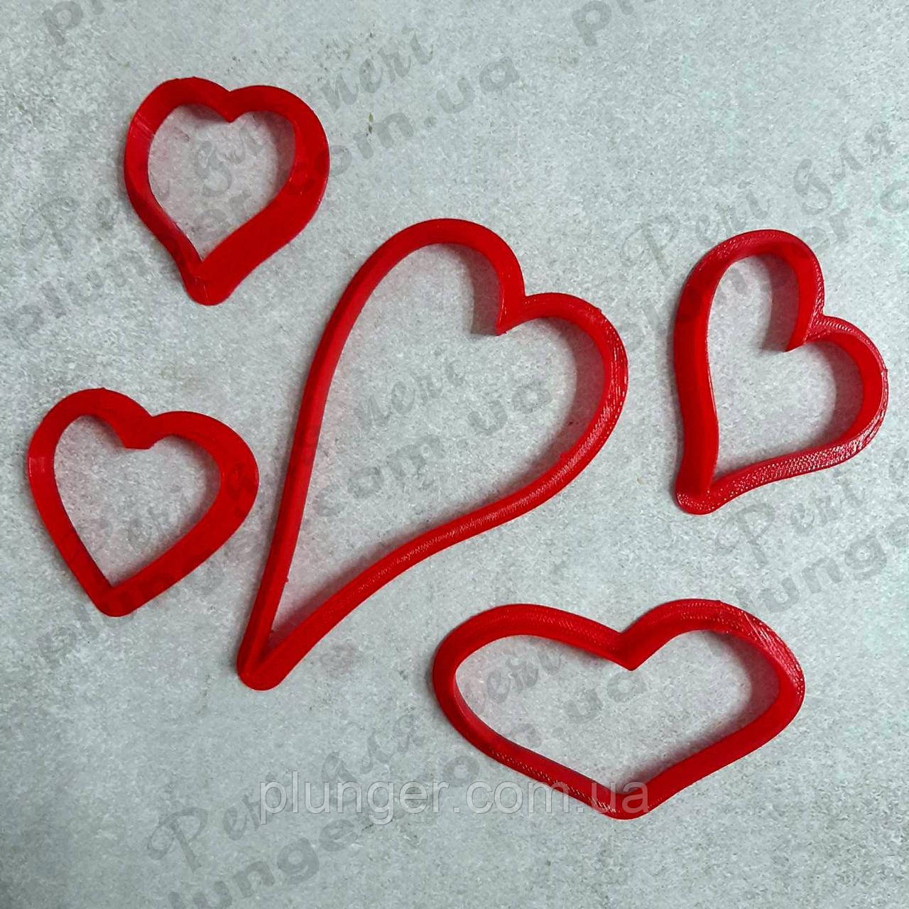 Набір пластикових вирубок Серця, фото 1